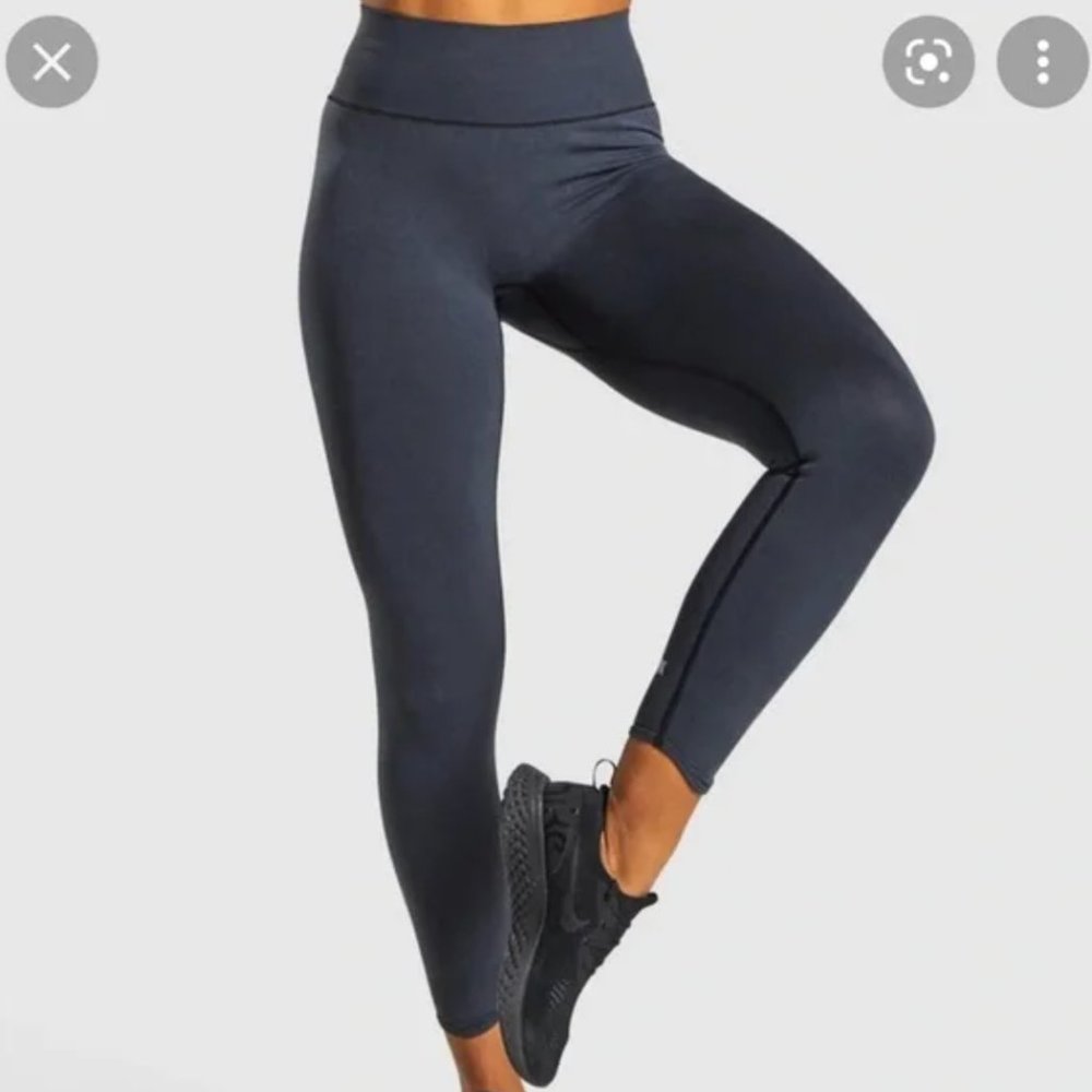 Gymshark Studio Leggings, Washed Black, Small